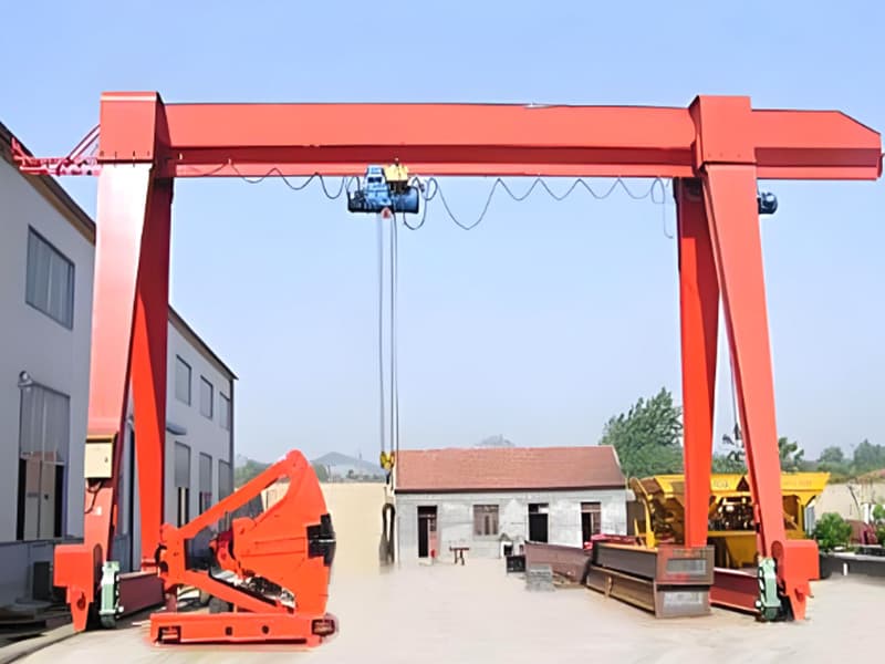 16 Ton Single Girder Gantry Crane with Low Headroom Design, 18m Span