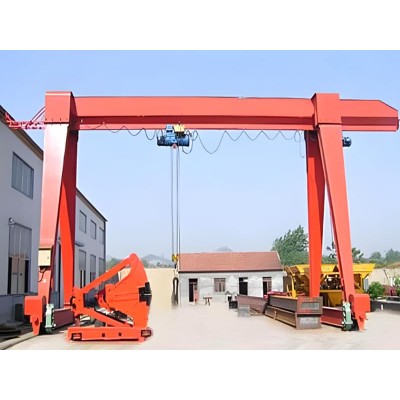 16 Ton Single Girder Gantry Crane with Low Headroom Design, 18m Span
