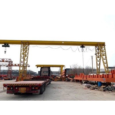 16 Ton Capacity Single Girder Gantry Crane, 35m Span for Heavy Fabrication