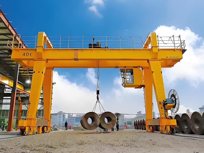 35 Ton Double Girder Gantry Crane, 40m Span for Heavy Machinery