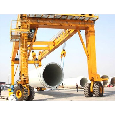 50-Ton Double-Beam Rubber-Tired Gantry Crane with 20m Span