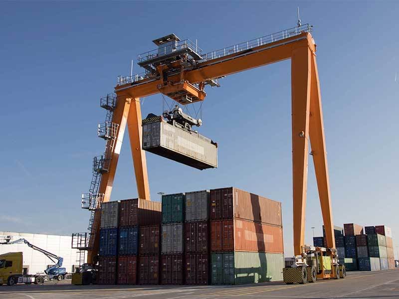 400-Ton Double-Beam RTG with 45m Span with Automatic PLC Control