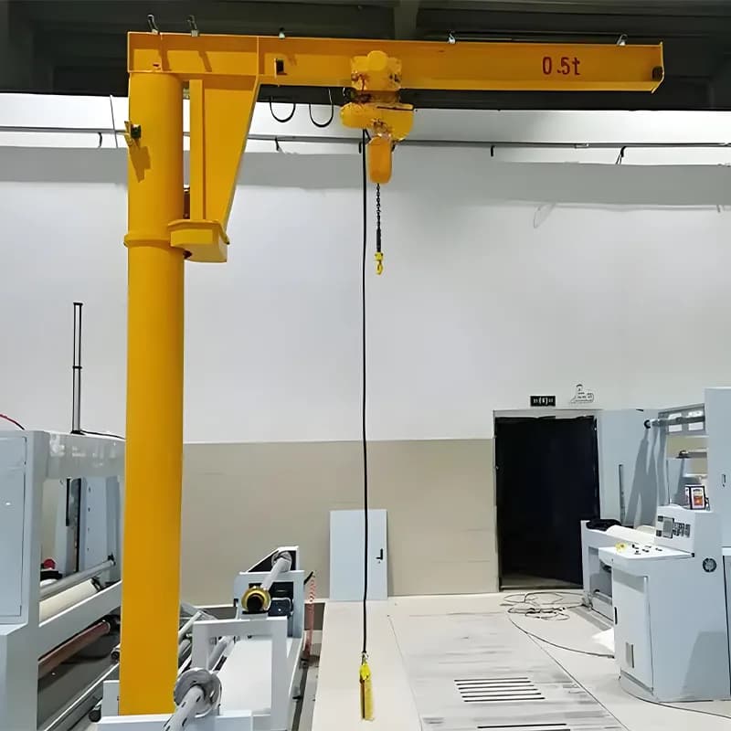 10 Ton Full Rotation Floor Mounted Jib Crane, 6m Arm, 8m Lifting Height