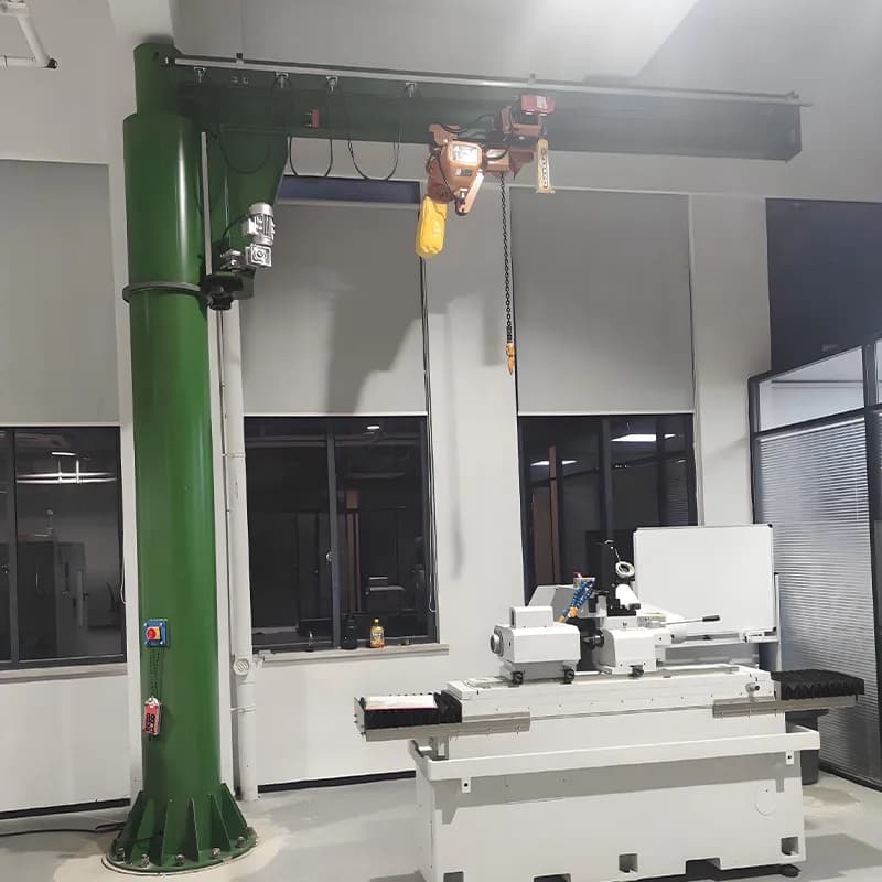 Heavy-Duty 5 Ton Floor Mounted Jib Crane, 6m Reach, 320° Rotation