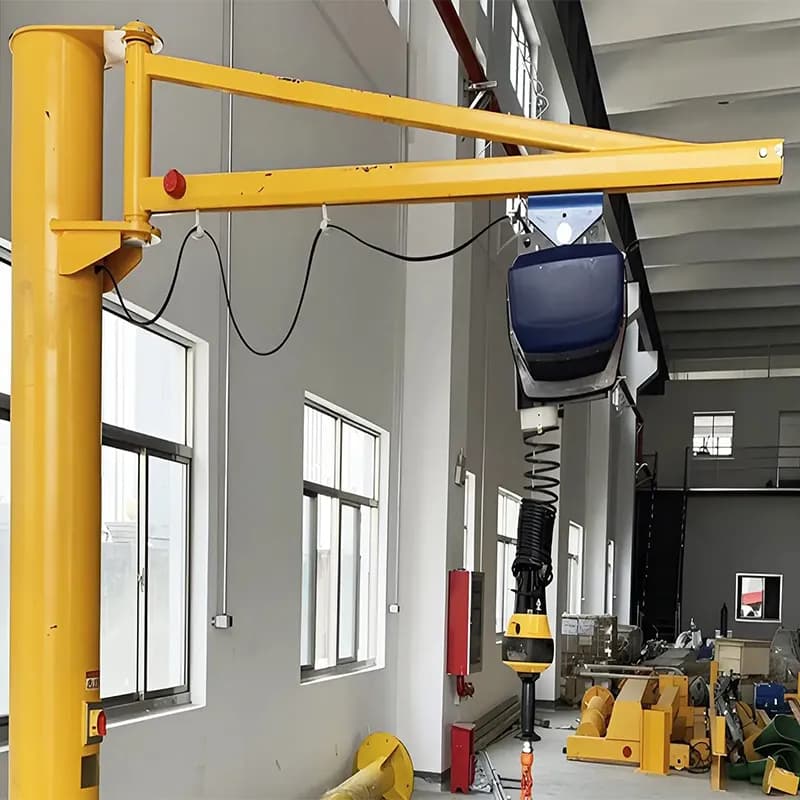 10 Ton Full Rotation Floor Mounted Jib Crane, 6m Arm, 8m Lifting Height