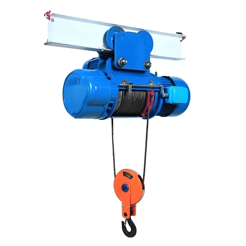 Versatile 2 Ton Wire Rope Electric Hoist, 8m Lift, Hook Suspension