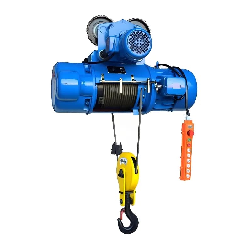 Versatile 2 Ton Wire Rope Electric Hoist, 8m Lift, Hook Suspension