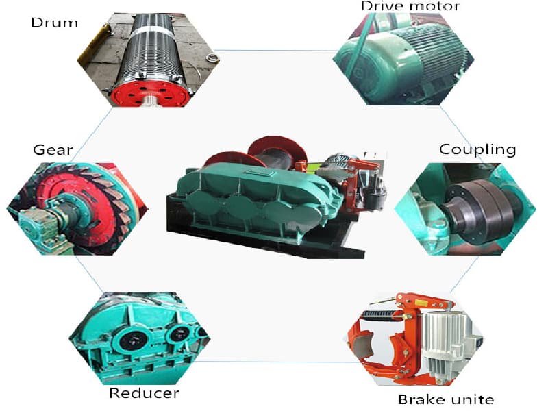 High Speed Electric Winch 10 Ton 50m Rope for Singapore Port