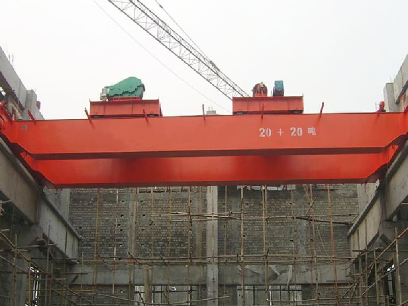 Double Girder Overhead Crane with Dual Trolleys 50T 20m Span for Vietnam