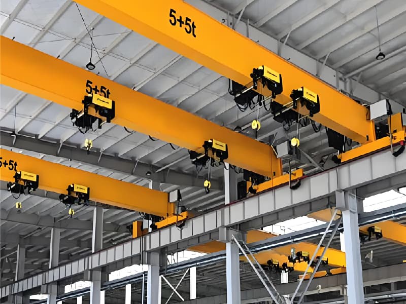 8-10 Ton Heavy-Duty Double Trolley System for Steel Yard Operations in Oman