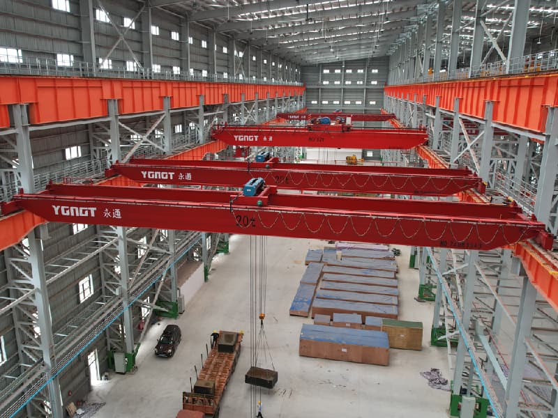 50 Ton Double Girder EOT Crane, 30m Span, Heavy Port Duty