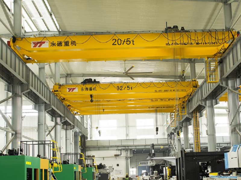 35 Ton Double Girder Overhead Crane with Double Hook, 12m Span
