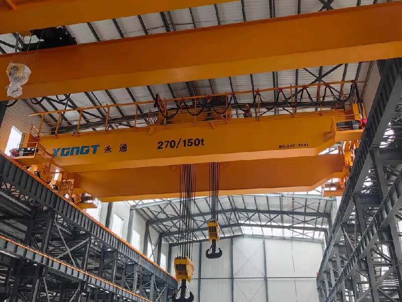 125 Ton QDL Lightweight Double Hook EOT Crane, 40m Span, High Performance