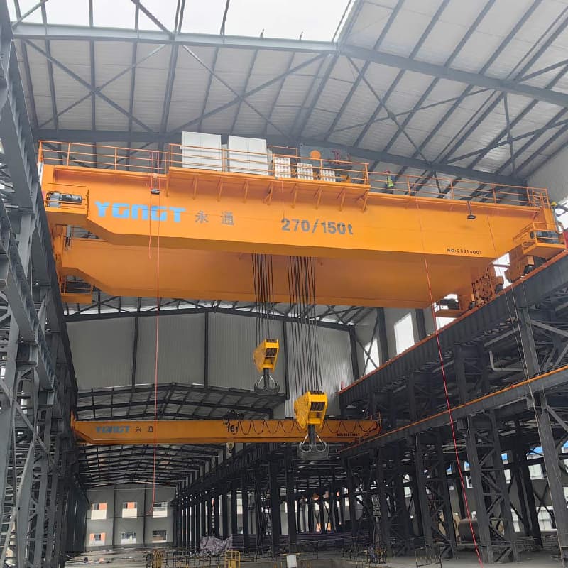 125 Ton QDL Lightweight Double Hook EOT Crane, 40m Span, High Performance