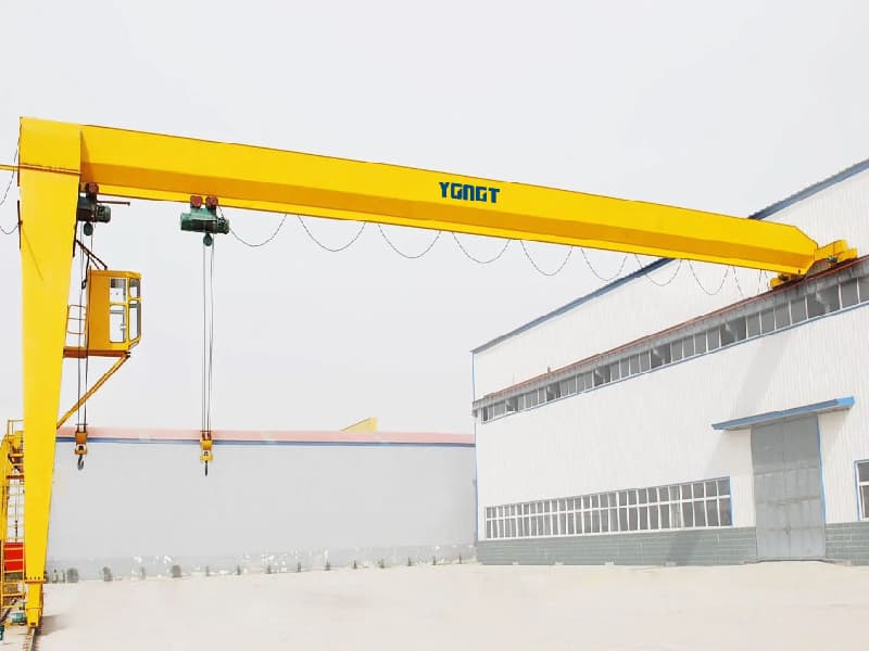 12 Ton Single Girder Semi-gantry Crane, 24m Wide Coverage for Storage Yards
