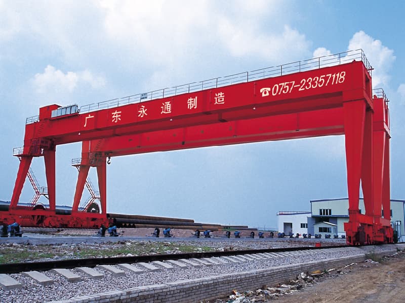 5 Ton Double Hook Electric Hoist Gantry Crane, 18m Span, 9m Lifting Height