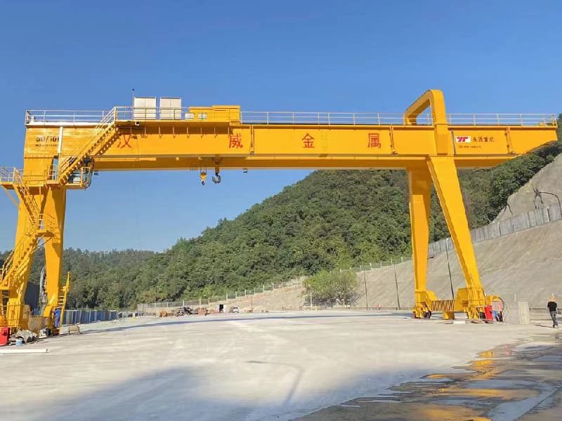 75/20 Ton Double Girder Gantry Crane Double Hook, 39m Span, 30m Lifting Height