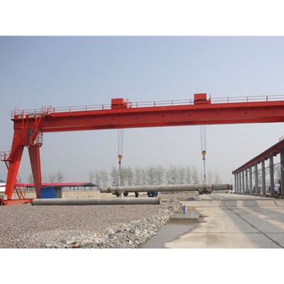 100/25 Ton Double Girder Gantry Crane Double Hook, 42m Span, 35m Lifting Height