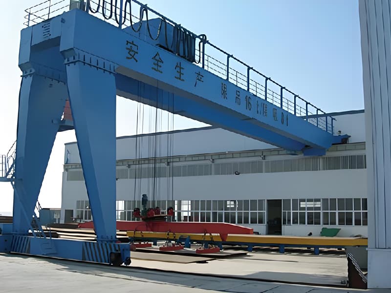 16 Ton Electromagnetic Semi-gantry Crane, 24m Span, 12m Lifting Height