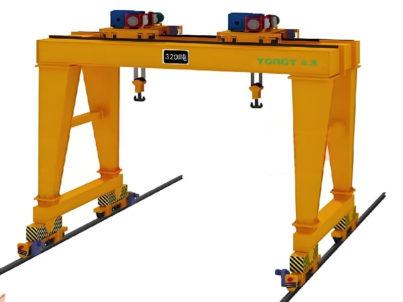 ME 5 Ton Double Trolley Gantry Crane, 18m Span, 6m Lifting Height