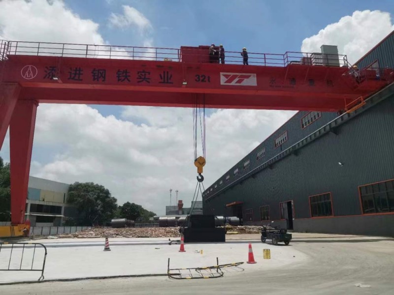 30 Ton Double Girder Semi Gantry Crane - 27m Span, 18m Lifting Height