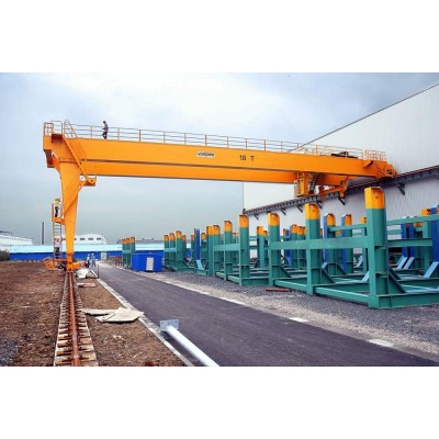 30 Ton Double Girder Semi Gantry Crane - 27m Span, 18m Lifting Height