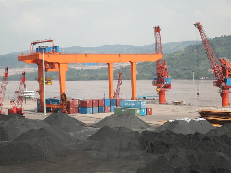 40 Ton Rail Mounted Container Gantry Crane 30m Main Hook Lift