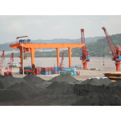 160 Ton Rail Mounted Container Gantry Crane 48m Main Hook Lift