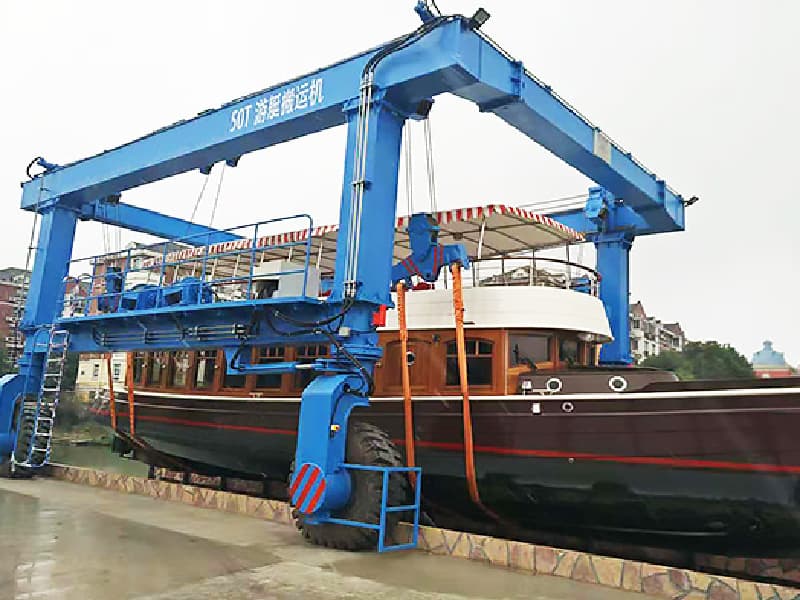 Boat Traveling Crane - 150 Ton Capacity, 25m Span, Powerful Dry Dock Crane