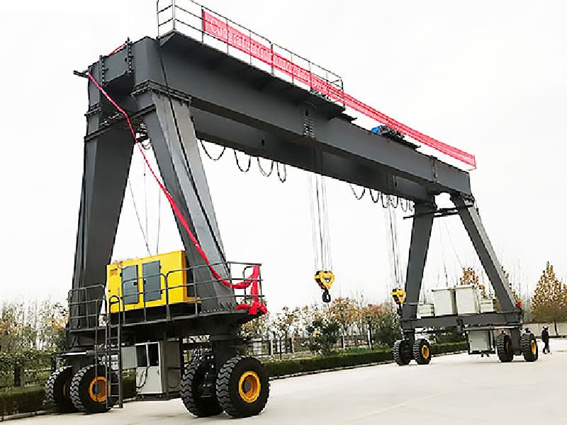 Rubber Tire Gantry Crane - 50 Ton Capacity, 35m Hoist Height, 25m Span