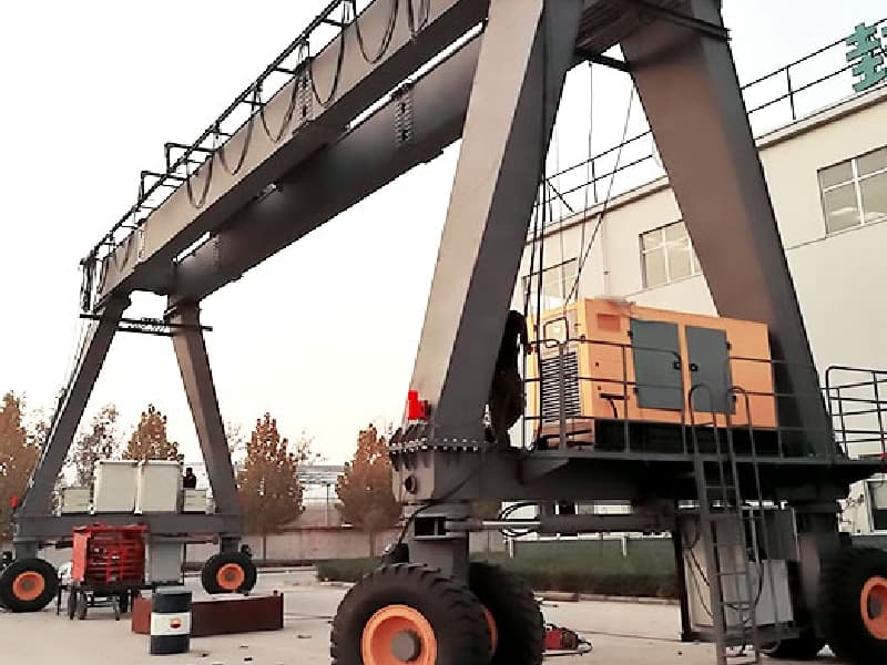 Rubber Tire Gantry Crane - 50 Ton Capacity, 35m Hoist Height, 25m Span