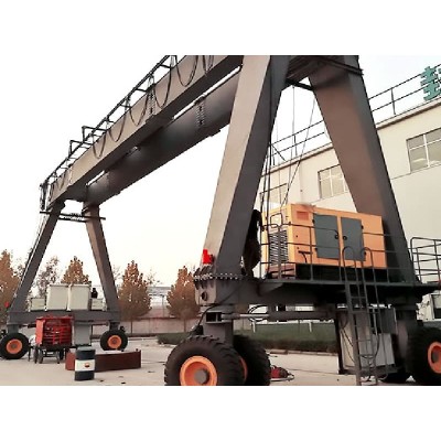 Rubber Tire Gantry Crane - 100 Ton Capacity, 35m Hoist Height, 25m Span