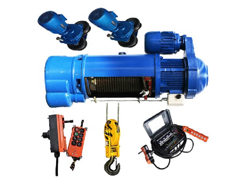 MD Wire Rope Electric Hoist 1 Ton 12 Meter Height A3 A4 Duty Double Speed