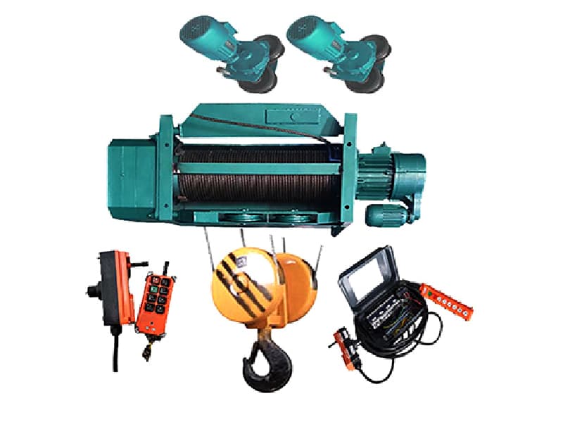 MD Wire Rope Electric Hoist 5 Ton 12 Meter Height A3 A4 Duty Double Speed