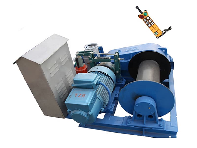 JM Model Electric Winch 10t 100m Rope Capacity Dual Speed for Large Factories