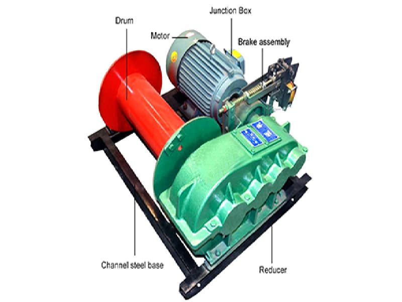 JK Model Electric Winch 5 Ton 150m Rope Capacity Dual Speed Heavy Traction