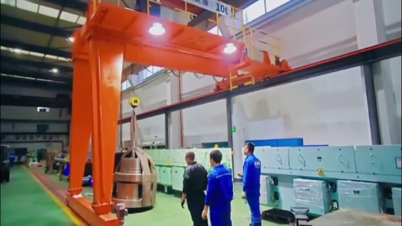 BMG Double Girder Semi Gantry Crane 3 Ton Capacity, 25 Meter Span