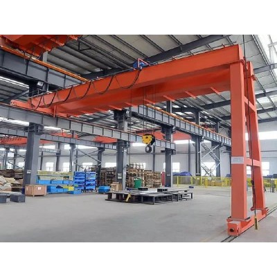 BMG Double Girder Semi Gantry Crane 16 Ton Capacity, 30 Meter Span