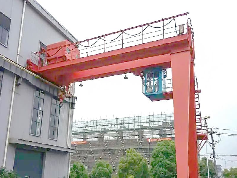BMG Double Girder Semi Gantry Crane 3 Ton Capacity, 25 Meter Span