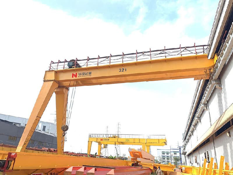 BMG Double Girder Semi Gantry Crane 3 Ton Capacity, 25 Meter Span