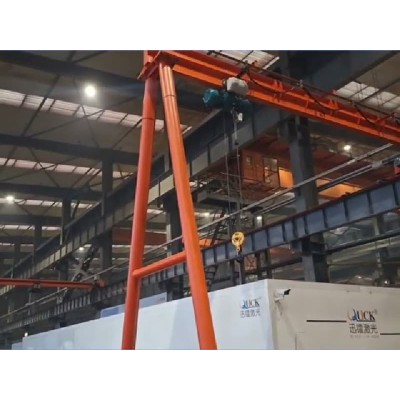 BMH Single Girder Semi Gantry Crane 2 Ton Capacity, 10 Meter Span