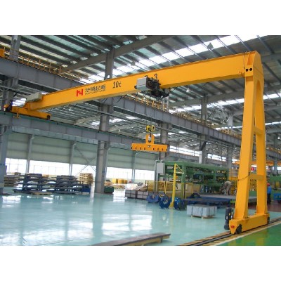 BMH Single Girder Semi Gantry Crane 8 Ton Capacity, 15 Meter Span