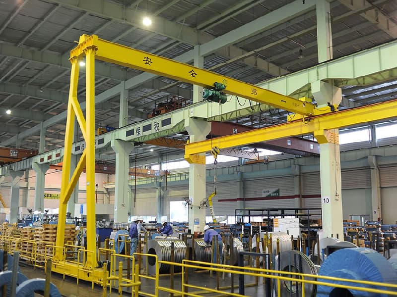 BMH Single Girder Semi Gantry Crane 3 Ton Capacity, 15 Meter Span