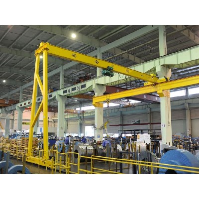 BMH Single Girder Semi Gantry Crane 5 Ton Capacity, 20 Meter Span