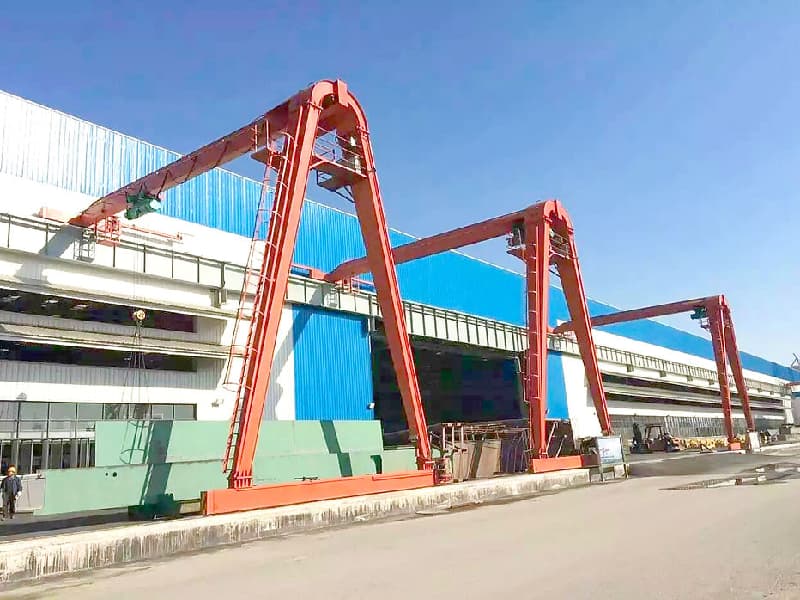 BMH Single Girder Semi Gantry Crane 3 Ton Capacity, 15 Meter Span