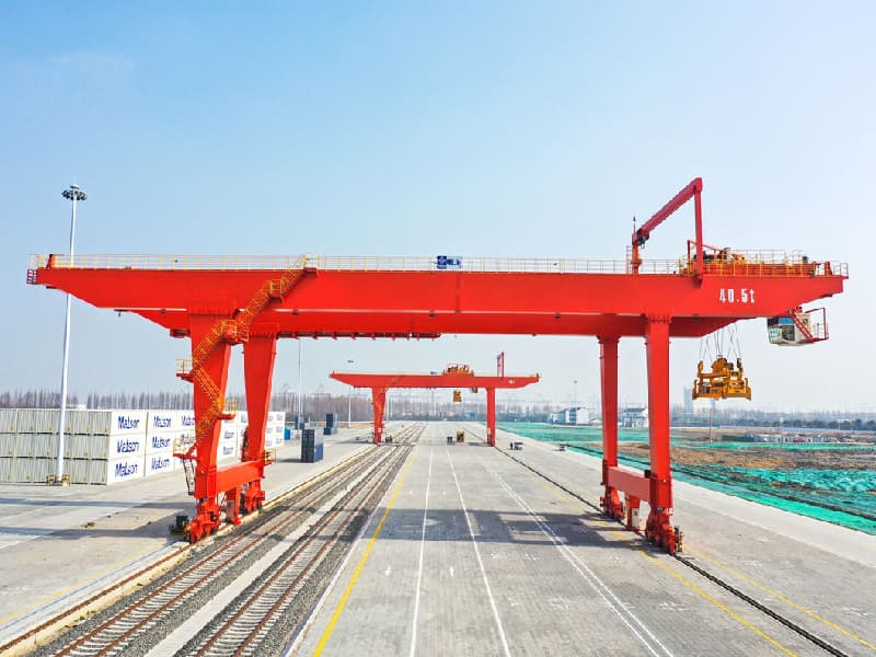 40T Rail-mounted Container Gantry Crane, 30m Span for 4 High Stacking
