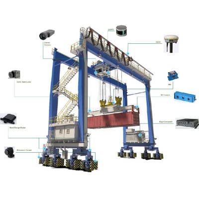 Driver-Centric RTG Crane with Under-Trolley Cab & Rack-Type Travel