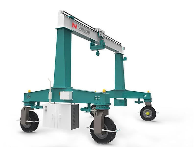 100T Single Girder RTG Crane, 9m Lift & 12m Span for Wind Tower Sections