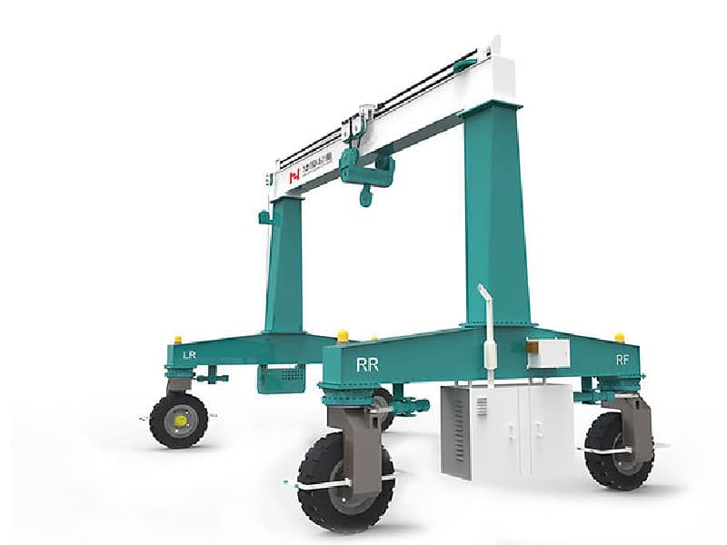 100T Single Girder RTG Crane, 9m Lift & 12m Span for Wind Tower Sections