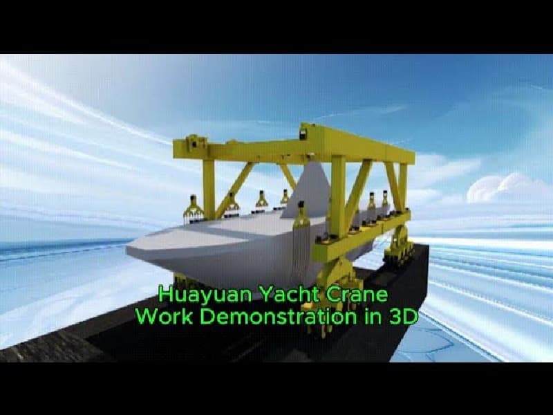 100 Ton Mobile Boat Hoist RTG Crane, 18m Lift & 20m Span